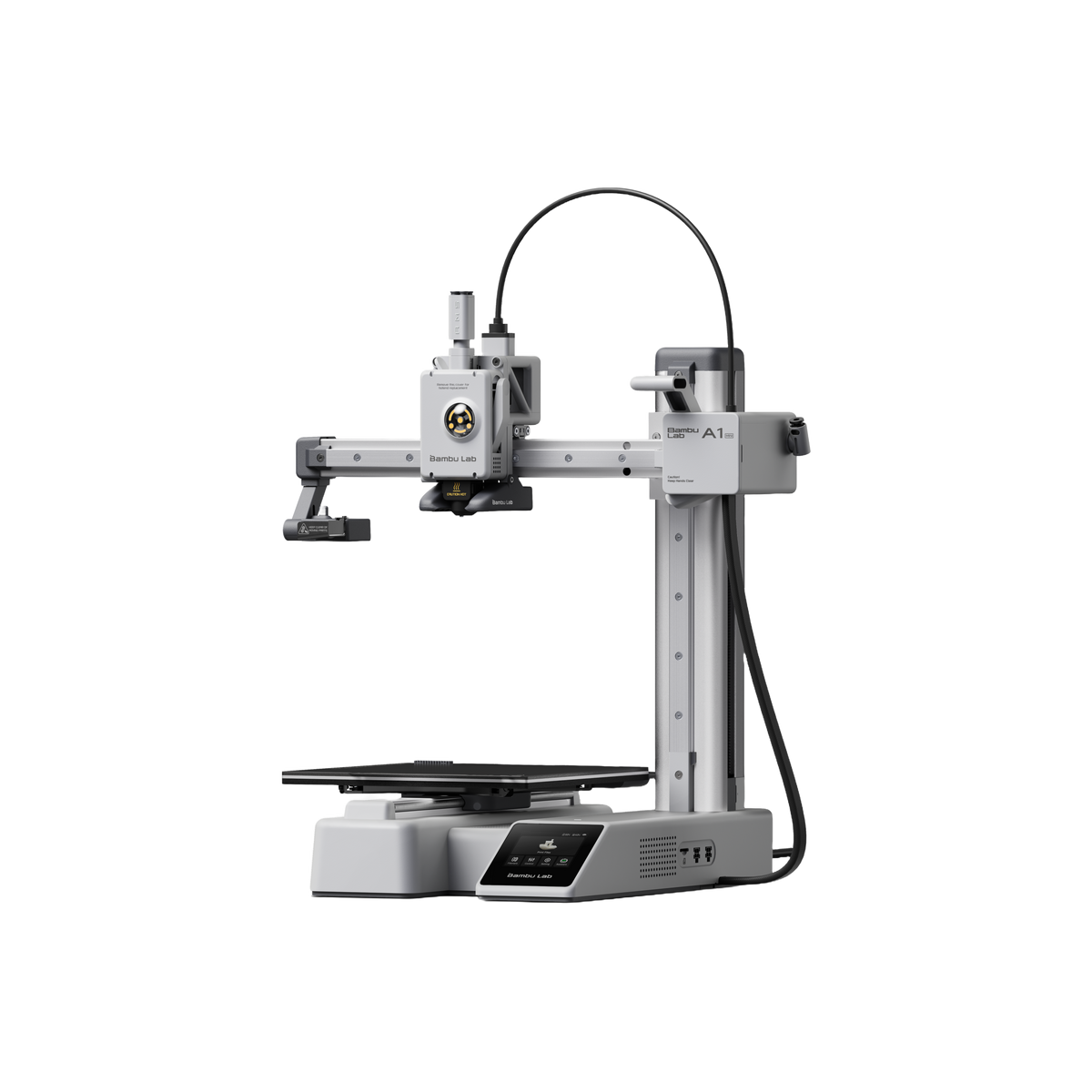 Additronix Bambu Lab A1 Mini Combo 3D printer with compact design and modern features, shown in a sleek, professional workspace setting.