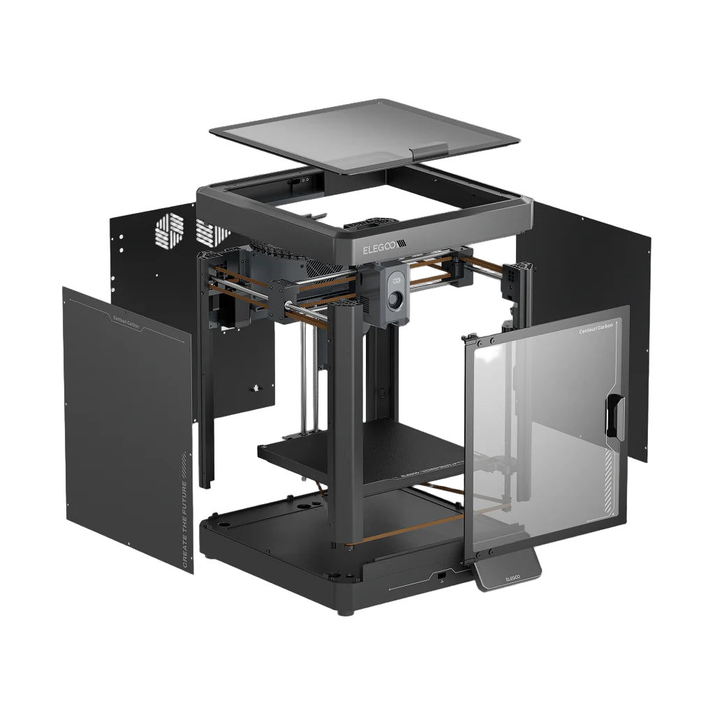 ELEGOO Centauri Carbon 3D printer by Additronix shown with its sleek design and build platform, ready for 3D printing projects