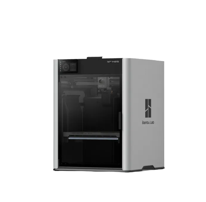 Additronix Bambu Lab H2S 3D printer with a sleek design, showing the build area and control panel, perfect for detailed 3D printing tasks.