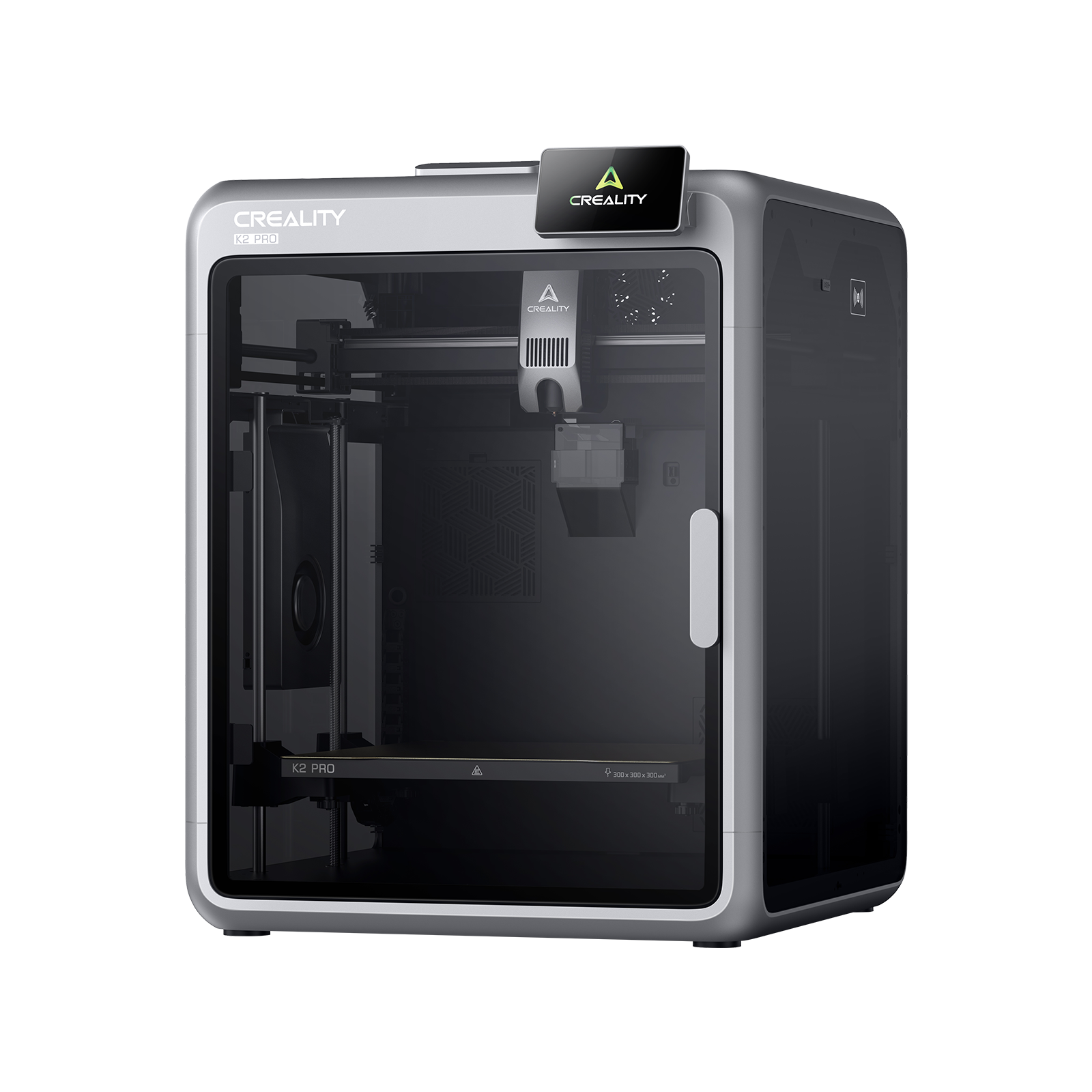 Additronix Creality K2 Pro 3D printer with metal frame, touchscreen display, and filament spool holder for precise 3D printing.
