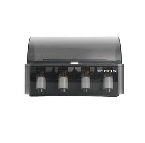 Additronix Bambu Lab AMS automatic material system accessory with multiple filament spools and control panel for 3D printing.
