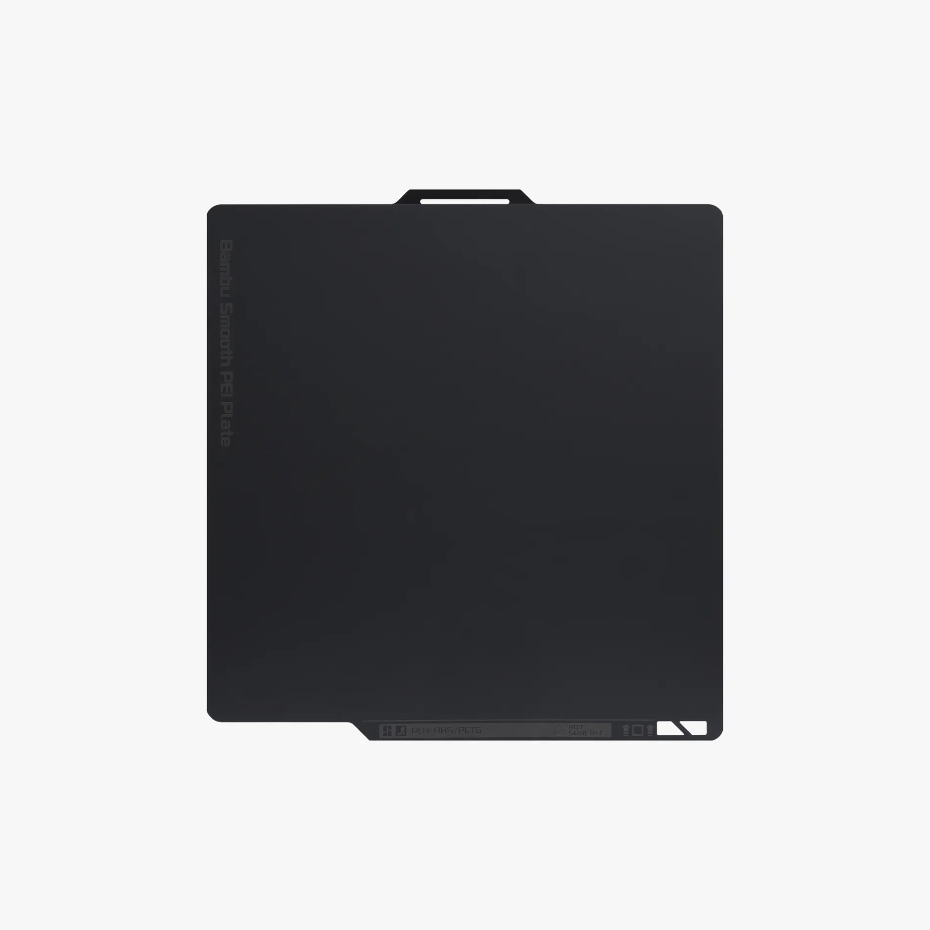 Additronix Bambu Smooth PEI Plate, 3D printer accessory, showing a sleek, smooth PEI build surface on a 3D printer bed.