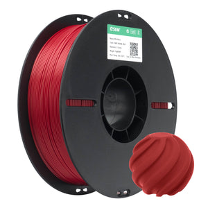 Additronix eSUN PLA BASIC filament spool in brick red, showcasing the vibrant 3D printing filament with a close-up view.