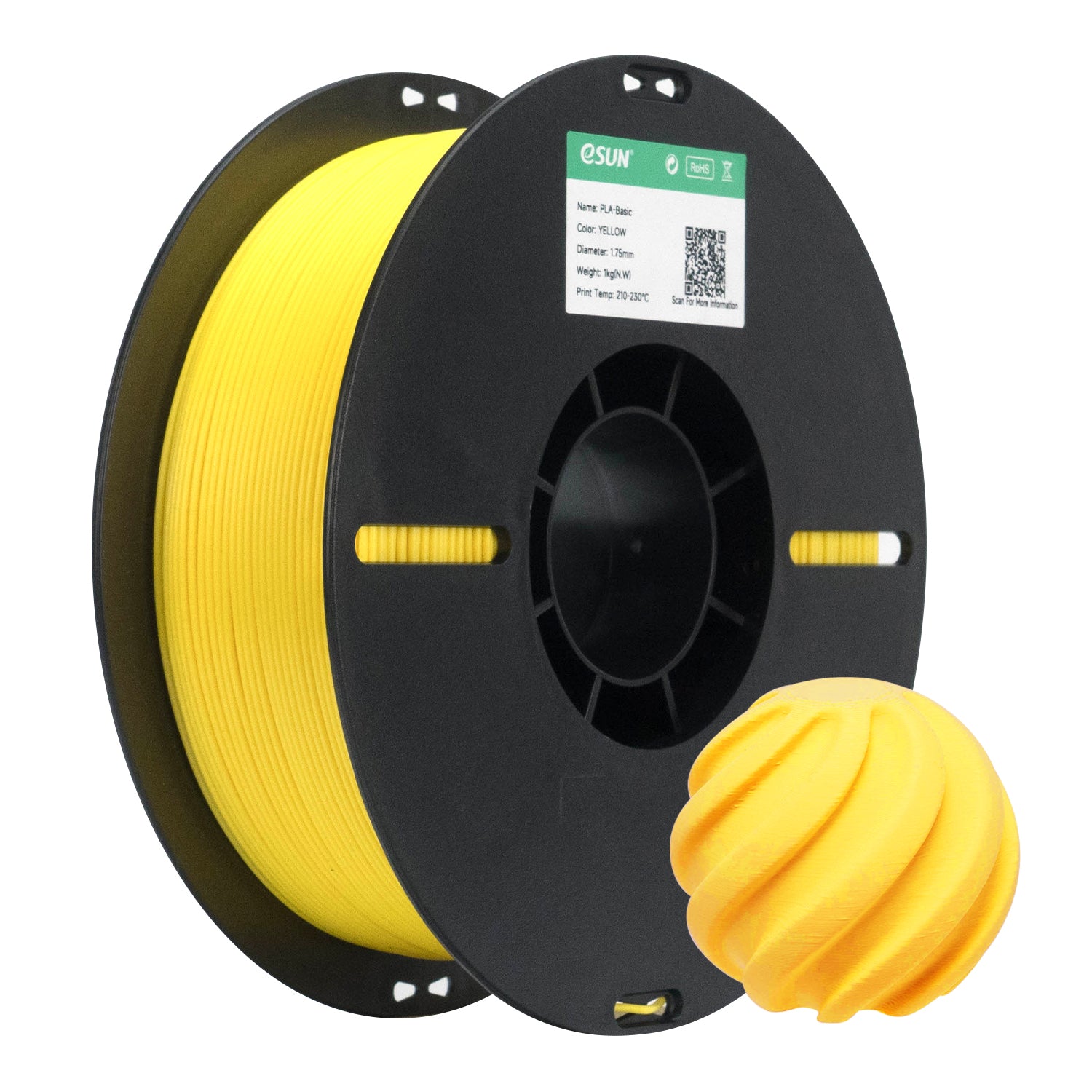 Red eSUN PLA BASIC filament spool from Additronix, showing the vibrant brick-red 3D printing filament.