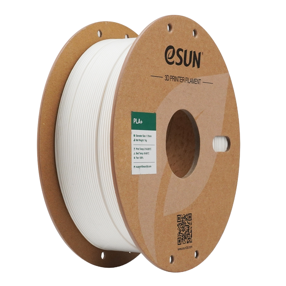 Black Additronix eSUN PLA+ filament spool, 1.75mm diameter, 1kg roll, ideal for 3D printing projects.