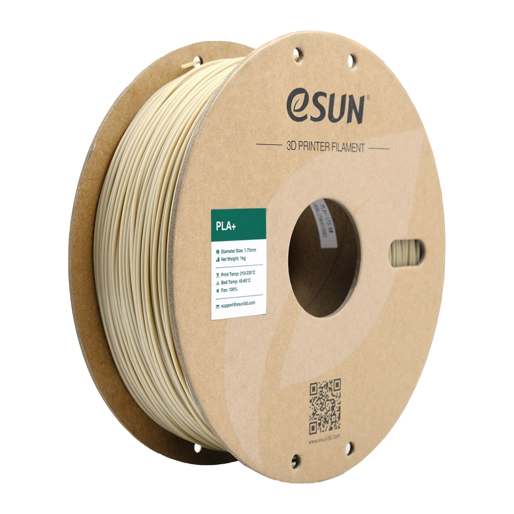 Black eSUN PLA+ filament by Additronix, 1.75mm, 1kg spool for 3D printing.