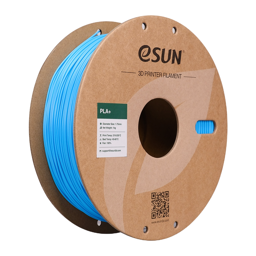 Black eSUN PLA+ filament by Additronix, 1.75mm diameter, 1kg spool for 3D printing.