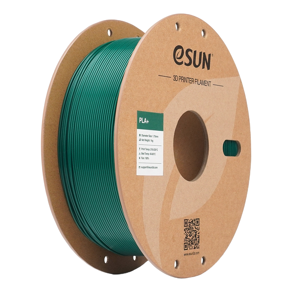 Black eSUN PLA+ filament by Additronix, 1.75mm diameter, 1kg spool for 3D printing.