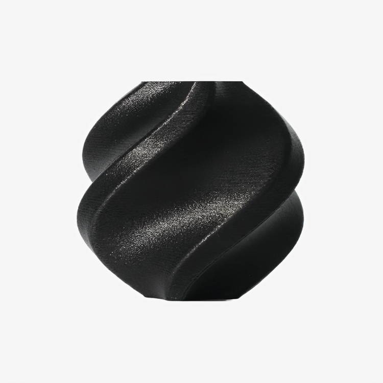 Additronix Bambu Lab PET-CF filament spool in black, showcasing the textured filament material for 3D printing.