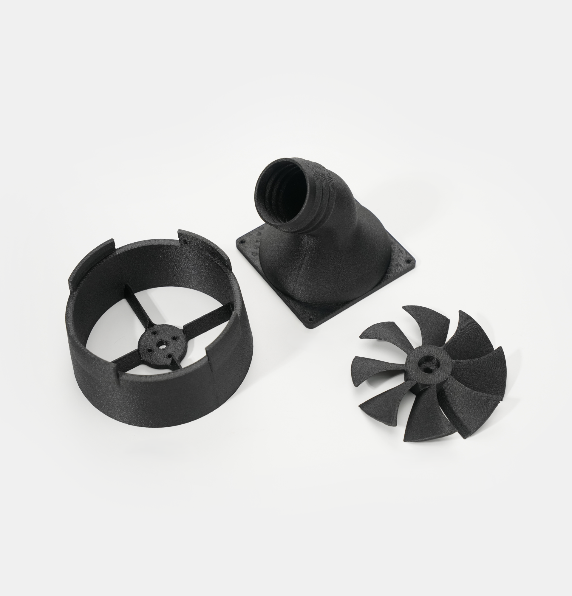 Additronix Bambu Lab PET-CF filament spool with textured PET-CF model showcasing its high-strength, carbon fiber-reinforced 3D printing material.