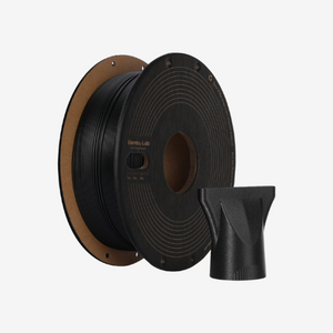 Additronix Bambu Lab PPA-CF filament spool in black, showcasing durable carbon fiber reinforced 3D printing filament.