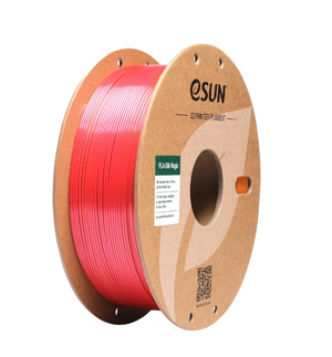 Additronix eSUN PLA-Silk Magic filament spool in black, coral, and pink colors, showing 1.75mm 1kg filament for 3D printing.