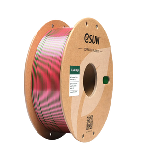 Black and coral pink eSUN PLA-Silk Magic filament by Additronix, 1.75mm, 1kg spool for 3D printing.