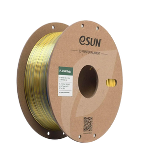 Additronix eSUN PLA-Silk Magic filament in black, coral, and pink colors, 1.75mm, 1kg spool for 3D printing.