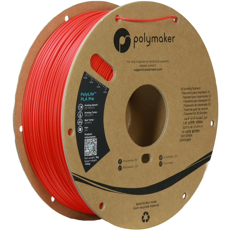 Black PolyLite PLA Pro filament by Additronix, 1.75mm, 1kg spool, showing the filament coiled and ready for 3D printing.