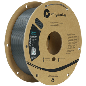 Black Additronix PolyLite PLA Pro filament spool, 1.75mm, 1kg, suitable for 3D printing.