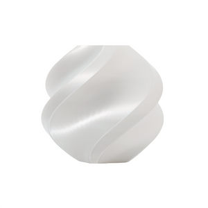 White Bambu Lab PLA Silk+ filament spool from Additronix, showcasing smooth, shiny 3D printing filament for silk finish prints.