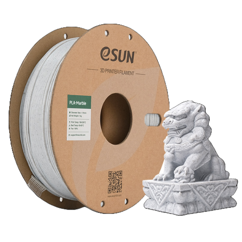 Grey eSUN PLA Marble filament spool from Additronix, 1.75mm diameter, 1 kg, showcasing the marbled filament texture.
