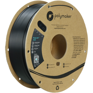 Additronix PolyLite ASA filament spool with bright orange filament wound around a plastic reel and label visible.