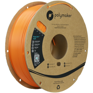 Additronix PolyLite ASA filament spool showing orange filament wound on a reel for 3D printing.