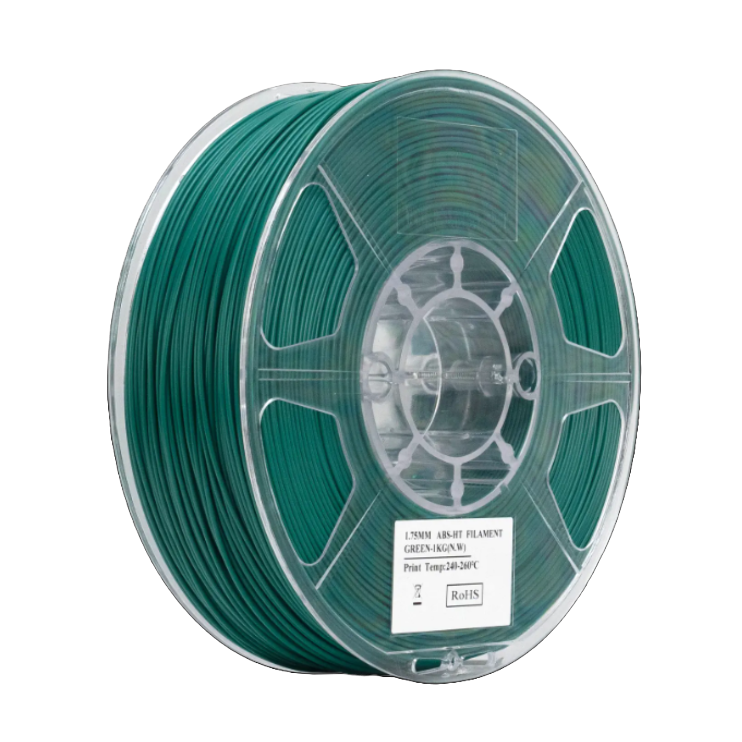 Light grey eSUN ABS-HT filament spool from Additronix, 1.75mm diameter, 1kg roll for 3D printing.