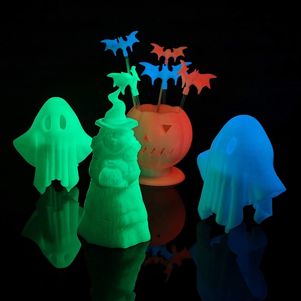 Blue Additronix eSUN PLA Luminous filament spool with 1.75mm diameter and 1kg weight, showcasing the luminous filament material.