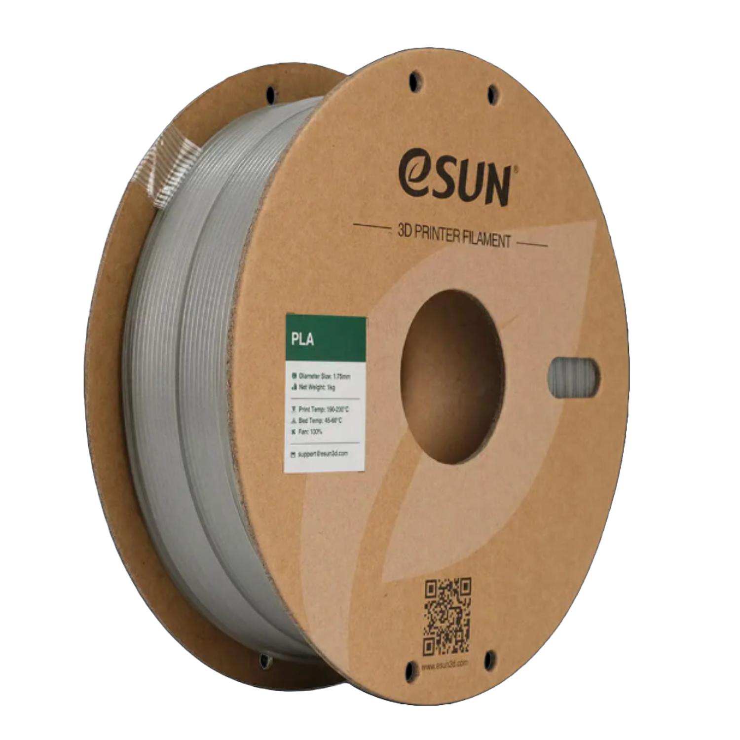 Additronix eSUN PLA Luminous filament spool in blue, 1.75mm diameter, 1kg roll, glowing filament for 3D printing.