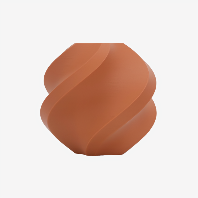 Additronix Bambu Lab PLA Matte filament in terracotta color, showcasing the matte finish and textured surface.