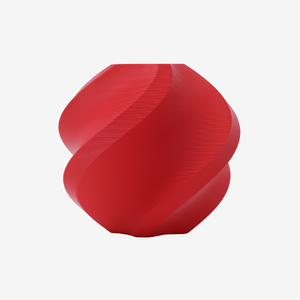 Additronix Bambu Lab PLA Matte filament in scarlet red, showcasing vibrant, matte 3D printing filament with rich color and smooth finish.