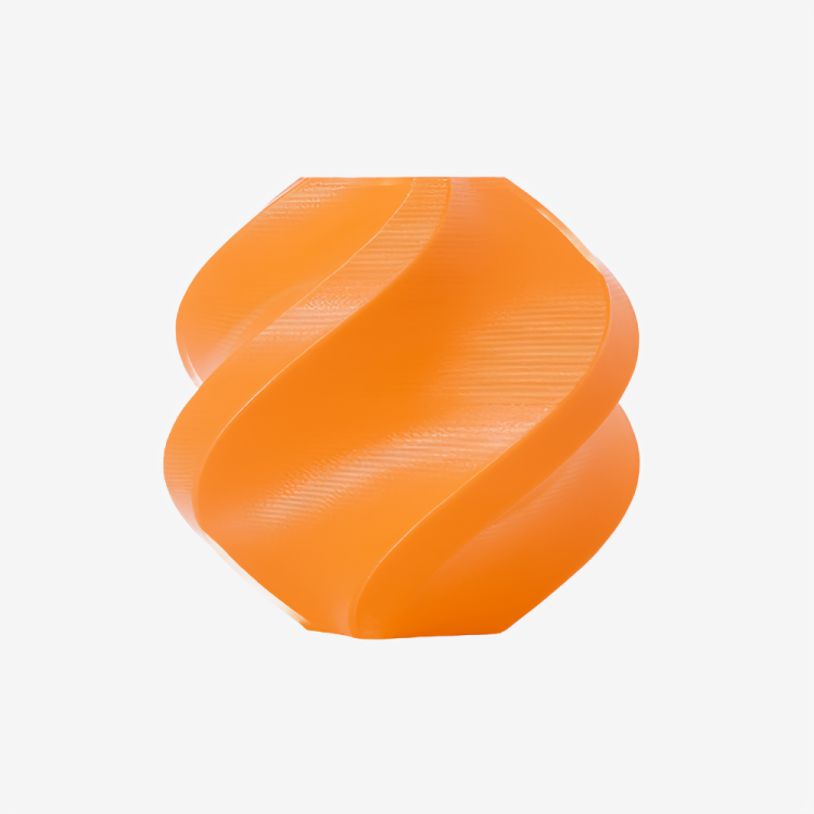 Additronix Bambu Lab TPU 85A filament spool in vibrant neon orange, ideal for flexible 3D printing projects.