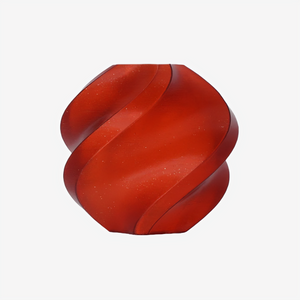 Crimson red Bambu Lab PLA Sparkle filament by Additronix with shimmering sparkle finish for 3D printing projects.