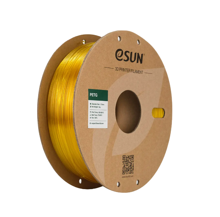 Translucent blue eSUN PETG filament by Additronix, 1.75mm diameter, 1kg spool for 3D printing.