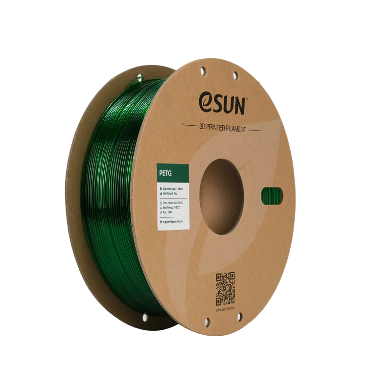 Translucent blue eSUN PETG filament by Additronix, 1.75mm diameter, 1kg spool, ideal for durable 3D printing projects