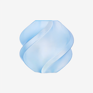 Translucent blue Bambu Lab PETG filament by Additronix, showing the light blue filament spool with a clear, glossy finish.