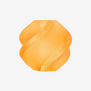 Translucent orange Bambu Lab PETG filament by Additronix, showing a spool of flexible, durable 3D printing filament.