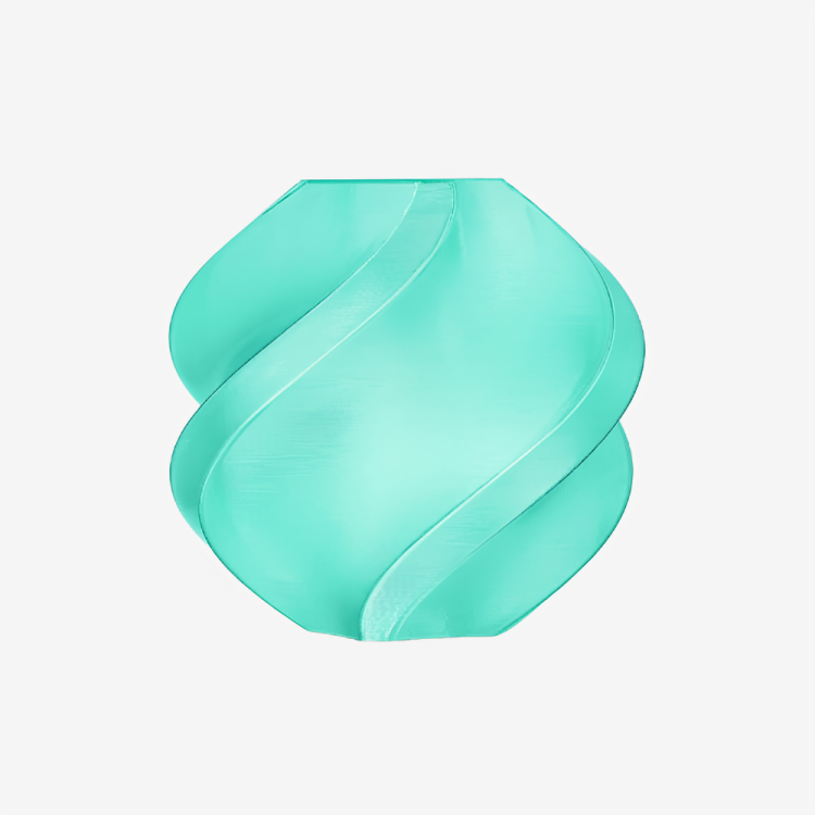 Additronix Bambu Lab PETG filament in translucent teal, showing the spool with vibrant, semi-transparent filament ready for 3D printing.