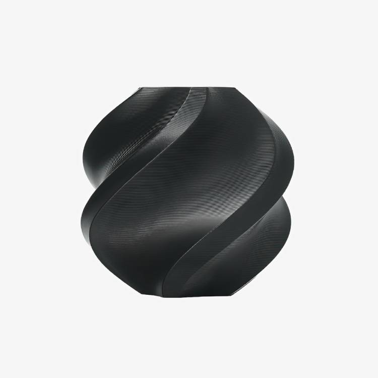 Black Bambu Lab TPU 95A HF filament spool by Additronix, showing the flexible thermoplastic filament coiled on a spool.