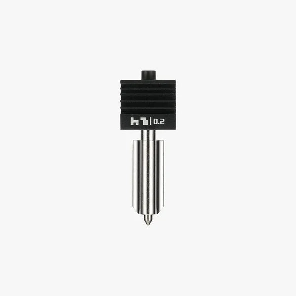 Additronix Bambu Hotend H2/P2S with metal nozzle and cooling fan, designed for precise 3D printing applications.