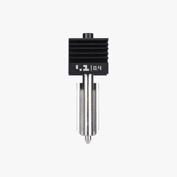 Additronix Bambu Hotend H2/P2S with metal nozzle and cooling fan for precise 3D printing performance.