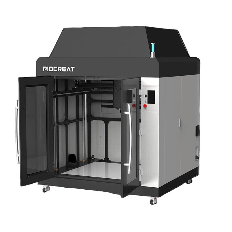 Additronix PioCreat G12 pellet 3D printer with sleek design and digital controls, shown in a clean workspace setting.