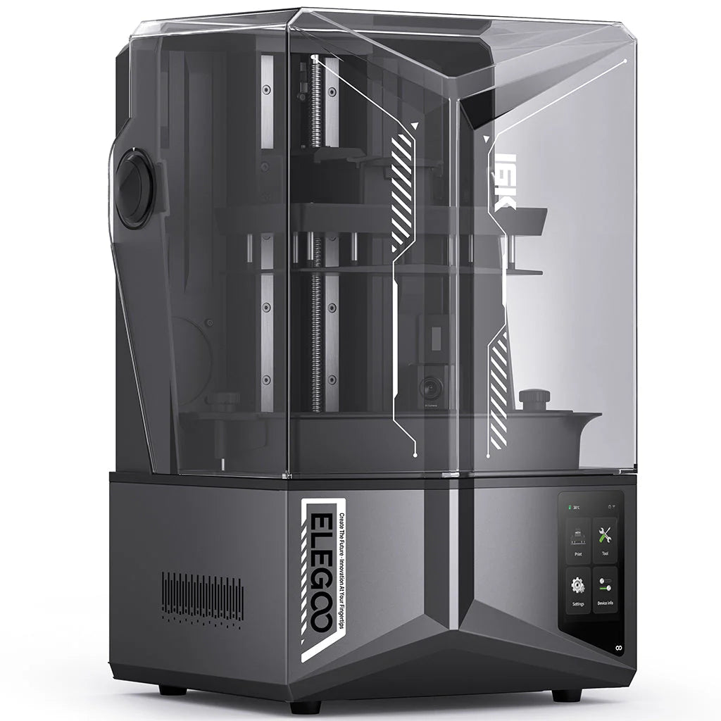 Additronix Elegoo Saturn 4 Ultra 16K resin 3D printer with large build volume and high-resolution LCD screen in a sleek design.