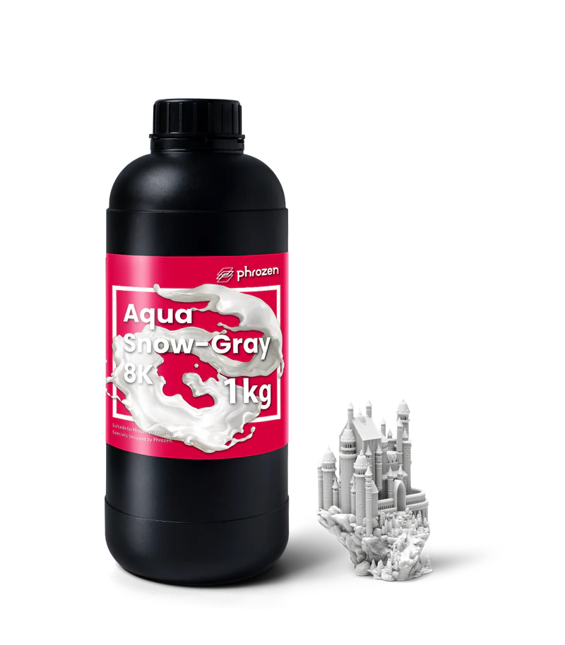 Additronix Phrozen Aqua 8K resin bottle with label, showcasing the high-quality resin for 3D printing.