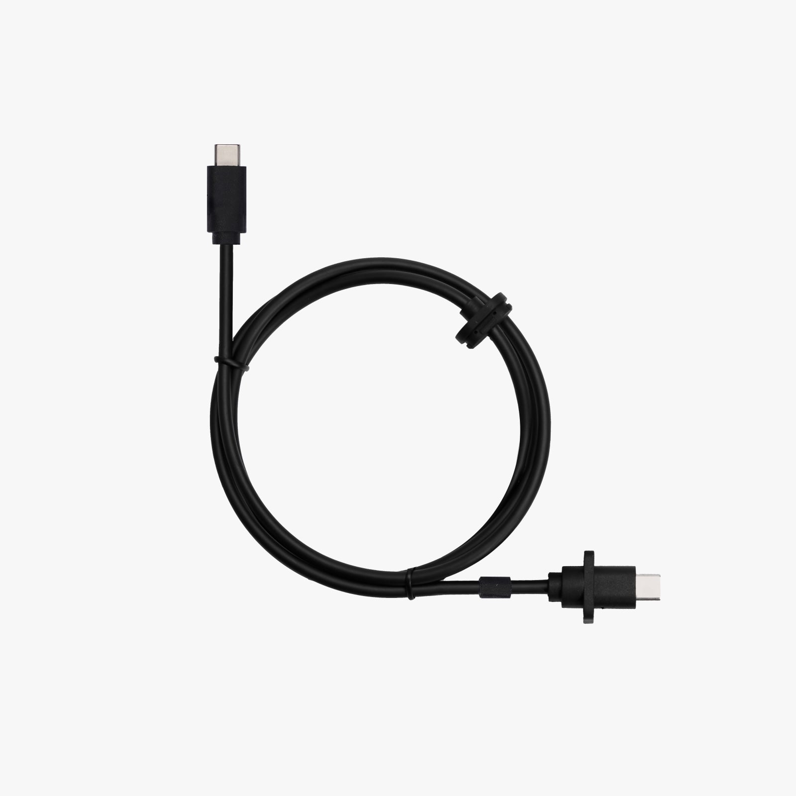 Additronix Bambu USB-C cable spare part, black braided cable with USB-C connectors on both ends.