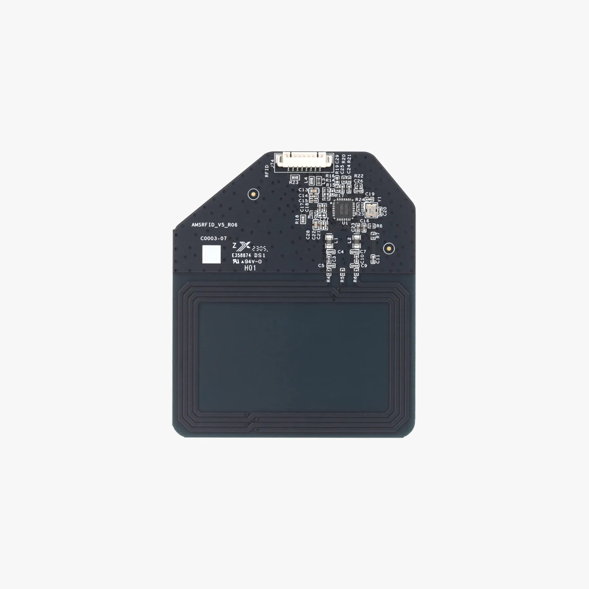 Additronix AMS RFID Board spare part showing circuit board with RFID components and connectors for electronic projects.
