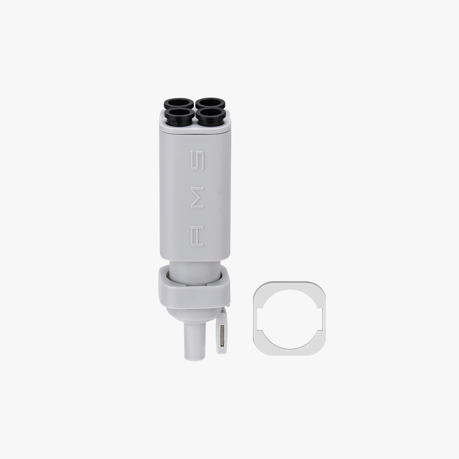 Additronix AMS Lite Filament Hub spare part showing a compact, black filament hub for 3D printer filament management.