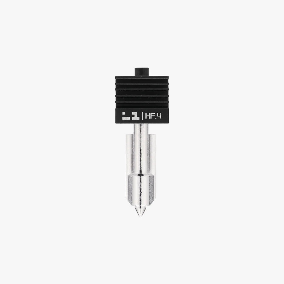Additronix Bambu High Flow Hotend H2/P2S spare part with metal components and cooling fins, designed for 3D printer hotends.