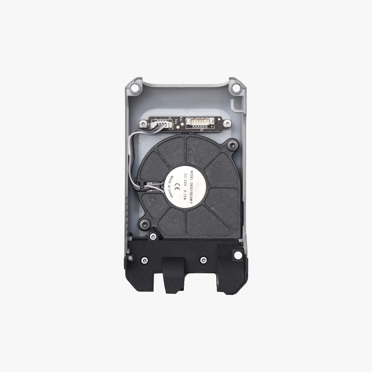 Additronix X1 Series front housing assembly, a spare part with metal and plastic components, shown from an angled view.