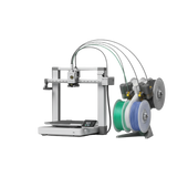 3D printer with spools of filament on a white background