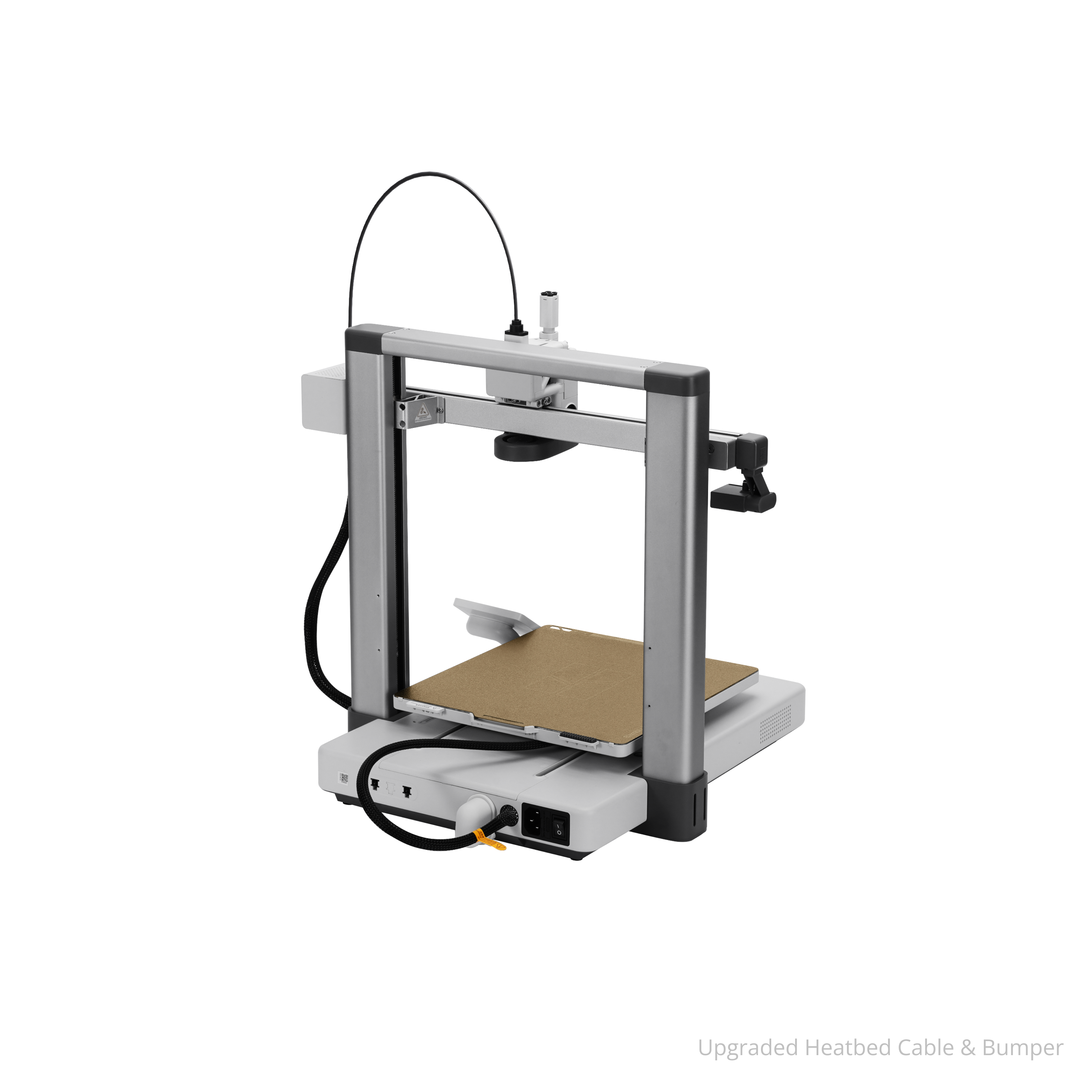 Rear view of Additronix Bambu Lab A1 Combo 3D Printer showing its build area and control panel.
