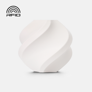 White Bambu Lab PETG Basic filament by Additronix, showing a spool of 3D printing filament with a clear label.